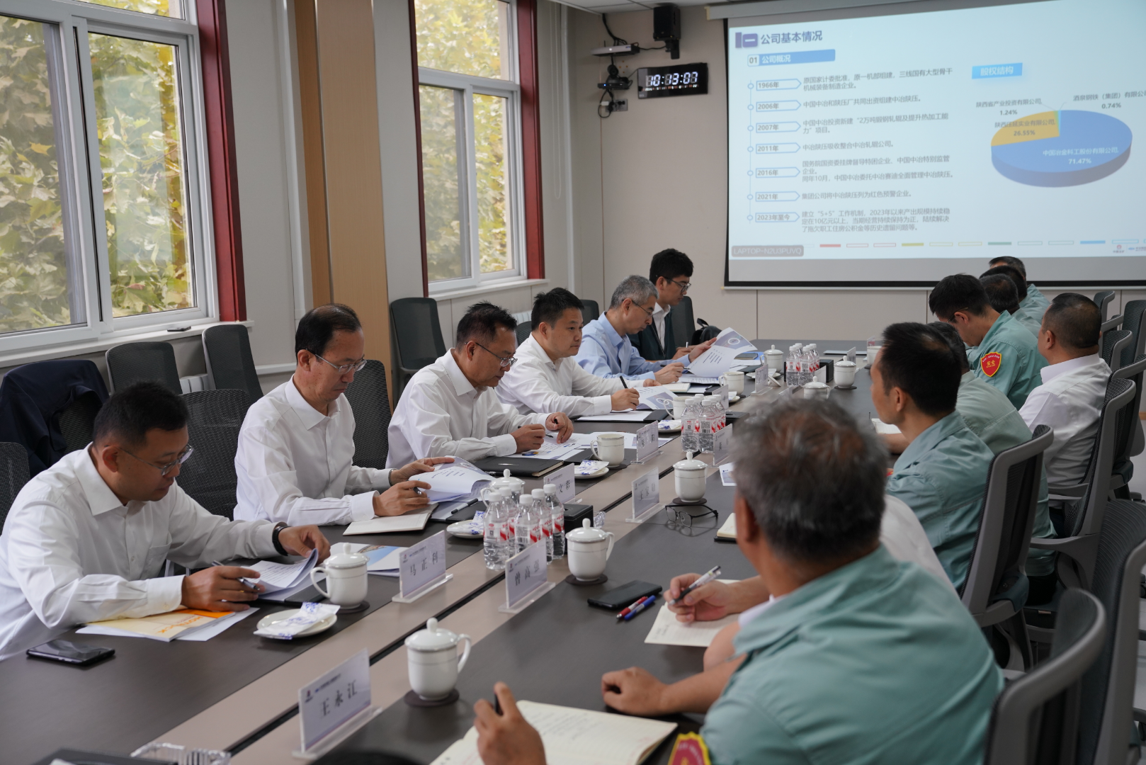 中冶陕压领导班子调研座谈会